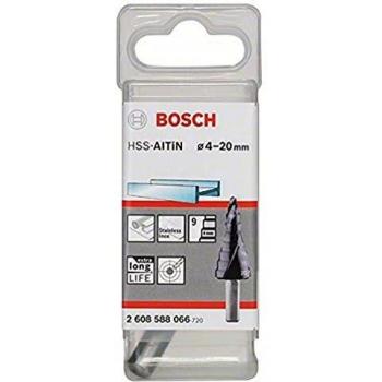 Bosch 2 608 588 066 - Broca escalonada HSS-AlTiN - 4-20 mm, 8,0 mm, 70,5 mm