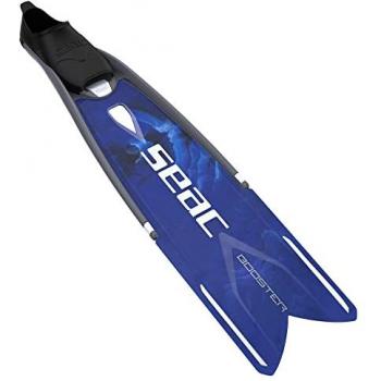 Aletas largas SEAC Booster con palas intercambiables para apnea y pesca submarina, unisex adulto, camo azul/blanco, talla 47/48