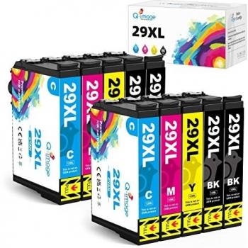 Q-image 29XL Cartucho de Tinta Reemplazo para Epson 29XL 29 XL Compatible con Epson Expression Home XP-235 XP-245 XP-247 XP-255 XP-342 XP-332 XP-335 XP-345 XP-355 XP-432 XP-435 XP-442
