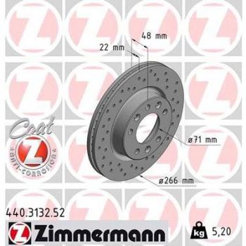 Disco de freno ZIMMERMANN 440.3132.52