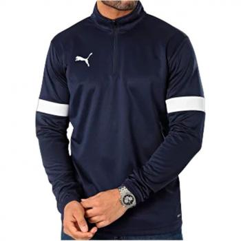 Camiseta de fútbol Puma Individualrise 1/4 Zip Navy Hombre, manga corta, color marino, talla XL