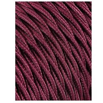 CABLE TEXTIL TRENZADO 2X0,75MM C-08 BURDEOS SEDA 5M
