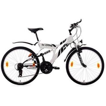 KS Cycling Nightmare 150B - Bicicleta infantil unisex, color blanco, ruedas 26, cuadro 46 cm
