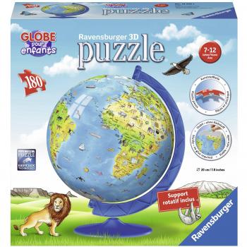 3D Globe Puzzle - 180 Pieces - Educational and No Glue Required