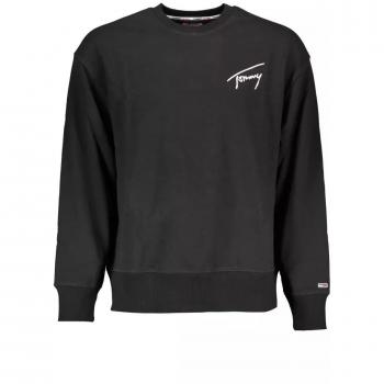 Embroidered Black Crew Neck Sweatshirt - XL