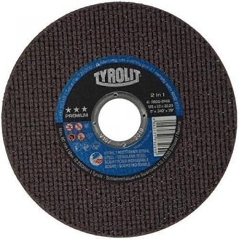 Tyrolit 34040609 Premium Extradelgados 2In1 Discos De Corte, 41, A60Q-Bfka, 125 X 1.0 X 22.23 Mm Dimensiones, Caja De 10
