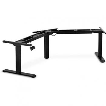 Bastidor de Escritorio Esquinero Ajustable en Altura - Altura: 60-125 cm - Ancho Izquierda/Derecha: 116-186 cm - Ángulo: 120° - Capacidad: 150