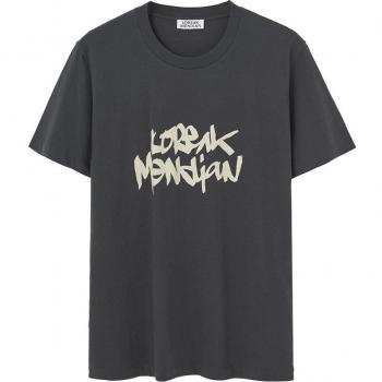 Camiseta Loreak Mendian Tag de manga corta en color gris 100% algodón orgánico