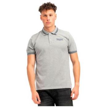 Polo de Manga Corta Lonsdale Markham Gris Marl/Navy 2XL Hombre