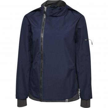 Chaqueta Hummel North Shell para Hombre - Color Negro, impermeable, transpirable, con capucha ajustable, cierre frontal completo, bolsillos laterales con cremallera y diseño moderno