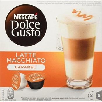 Nescafé DOLCE GUSTO Café LATTE MACHIATTO CARAMEL - Pack De 3 x 16 cápsulas - Total: 48 Cápsulas