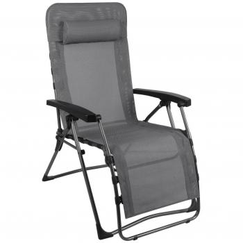 Tumbona Relax Plegable para Camping Westfield con Cojín Extraíble - Color Antracita