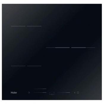 Haier HAIDSJ63MC Placa de Inducción Integrada 59 cm con 3 Zonas, Paellero Doble Corona, Control Multislider, Conectividad WiFi, Función Cook with Me, Color Negro