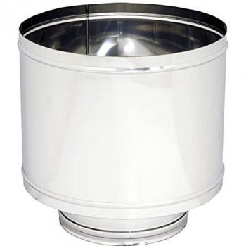 Chimenea de acero inoxidable AISI 304 con tapa antilluvia, diámetro 14 cm