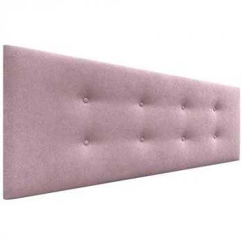 Cabecero Tapizado Aqualine Pro de Polipiel o Tela con 2 Hileras de Botones en Salmón (135x50cm, para Camas 120/135/140)