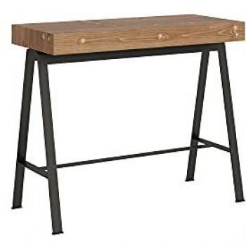 Consola extensible 90x40/190 cm Abeto teñido con estructura Antracita