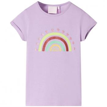 Camiseta infantil lila 128