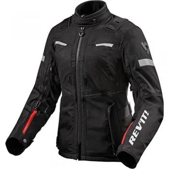 REV'IT! Chaqueta de Moto Sand 4 H2O Mujer Negra - Chaqueta textil para damas, impermeable, color negro, talla 48