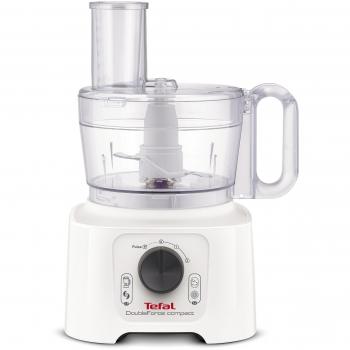 Procesador de Alimentos Multifuncional Compacto Tefal Double Force 800W 2.2L Blanco