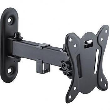 Soporte de pared para TV y monitor PM-FM11-100, inclinable y giratorio, VESA 100x100mm, compatible con pantallas de 13'' a 27'', capacidad de carga 25kg, distancia a