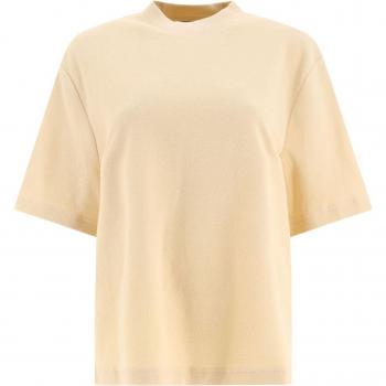 Burberry Women's Cotton Towelling T-Shirt in Beige | Size Small | 8081314
