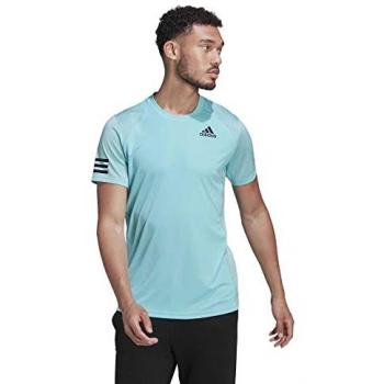 Camiseta de Manga Corta Adidas Club 3Str Semtur Aqua Padel Tee Hb9076, color Pulaqu/Black, tamaño Small para Hombre