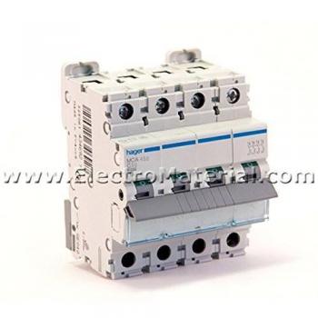 Hager MUN650A Interruptor Automático Magnetotérmico Serie MU, 3P+N, 50A, curva C, 6KA