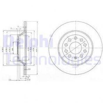 Disco de freno DELPHI BG3956C