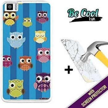 Becool® Fun- Funda Gel Flexible para bq Aquaris M5.5 [ +1 Protector Cristal Vidrio Templado ]Carcasa TPU fabricada con la mejor Silicona, protege y se adapta a la perfección a tu Smartphone y con nuestro exclusivo diseño Búho recortable infantil