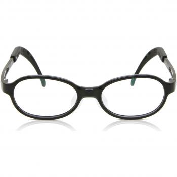 Oval Full Rim Black Plastic Kids' Prescription Glasses with Blue Light Block - SmartBuy Kids