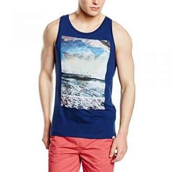 Springfield FR-Tank Top Print Triang, Camiseta para Hombre, Blues, XS