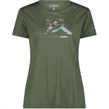 CMP Women's Short Sleeve Merino Blend T-Shirt - Dark Green - Size 36