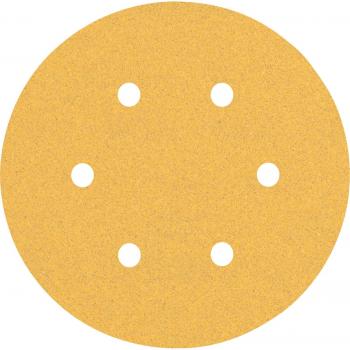 Bosch Professional Lijas Expert C470 para Lijadora Excéntrica, Ø 150 mm, Grano 100, 50 Unidades, con 6 Agujeros, ideales para Madera Dura y Pintura sobre Madera