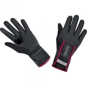 Gore Running Wear Air Lady Windstopper - Guantes para mujer, color negro / rosa, talla 5