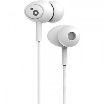 Sunstech Pops Auriculares Intrauditivos con Micrófono, Jack 3.5mm, Blanco - Respuesta de Frecuencia 100-10000Hz, Cable 1.2m