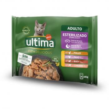 Ultima Comida Húmeda para Gatos Fit&Delicious Selección de Carnes - Multipack 48x85g