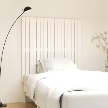 Cabecero de cama de pared blanco 108x3x110cm madera maciza de pino