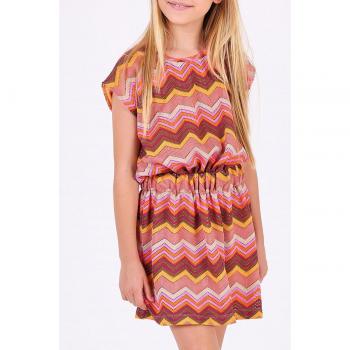 Vestido de punto con calados en zig zag
