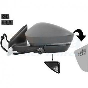 Espejo retrovisor VAN WEZEL 7644827, tipo: espejo retrovisor, características: diseño específico para vehículos, incluye soporte de montaje, acabado en negro, ajuste manual o eléctrico (dependiendo del modelo), vidrio convexo para