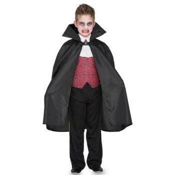 Capa de Vampiro negra para niño - Capa de disfraz, color negro, diseño clásico de vampiro, adecuada para niños, material ligero y cómodo, ideal para fiestas de Halloween y carnavales