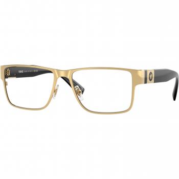 Versace VE1274 1002 Armazones para Hombre Dorados con lentes recetados de 55 mm