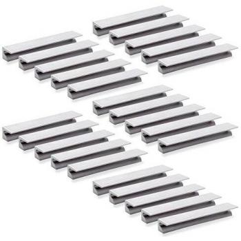 Emuca 9162962 Tirador para mueble, CC 64mm, aluminio, anodizado mate, Set de 25