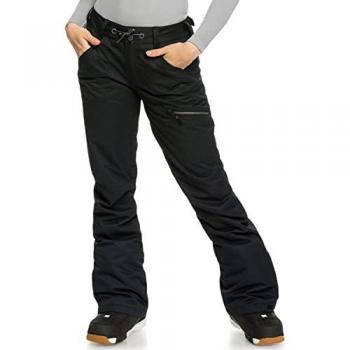 Roxy Pantalones Nadia True Black S, pantalones de mujer, color negro, ajuste cómodo, diseño moderno, fabricados con materiales sostenibles