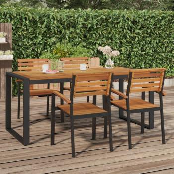 vidaXL U-Shaped Legs Acacia Wood Garden Table 70.9x35.4x29.5