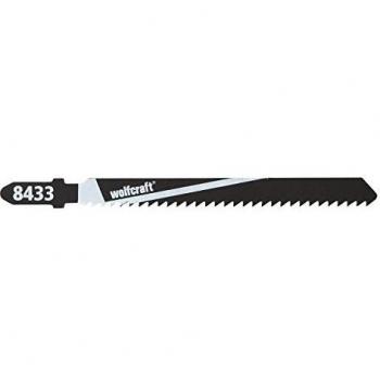 Wolfcraft 8433000 hojas de sierra de calar vástago T/HCS/madera blanda/cortes finos PACK 2, multicolor