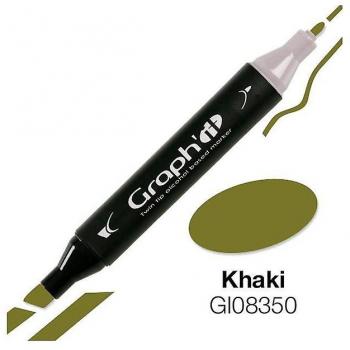Rotulador Doble Punta Graph'It - Color Caqui Verde 15 x 1,5 x 1,5 cm