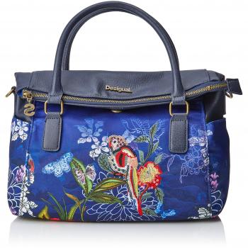 Desigual Bols_birdpalm, Bolso bandolera Mujer, Azul