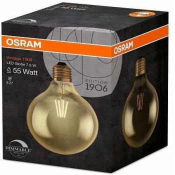 OSRAM LED Vintage Edition Globe 6.5W E27 Warm White Dimmable 2400K 125mm x 173mm