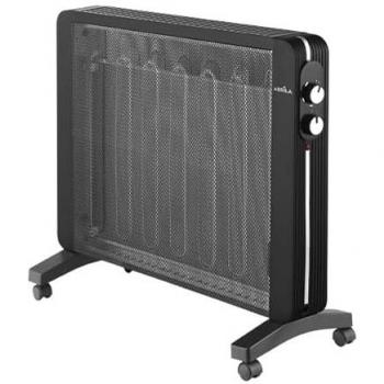 Radiador de Mica Manglar 2000W Negro con 2 Potencias, Antivuelco, Protección de Seguridad y Termostato Regulable - Dimensiones: 62x73,2x26 cm
