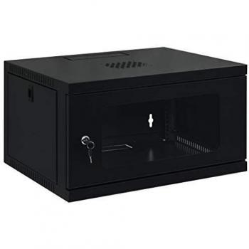 vidaXL Armario de Red Pared 6U 19 IP20 550x450x368 m Almacenaje Electrónica
